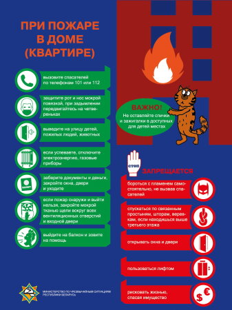 При пожаре в доме (квартире)